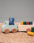 Wooden Animal Car with Trailer
