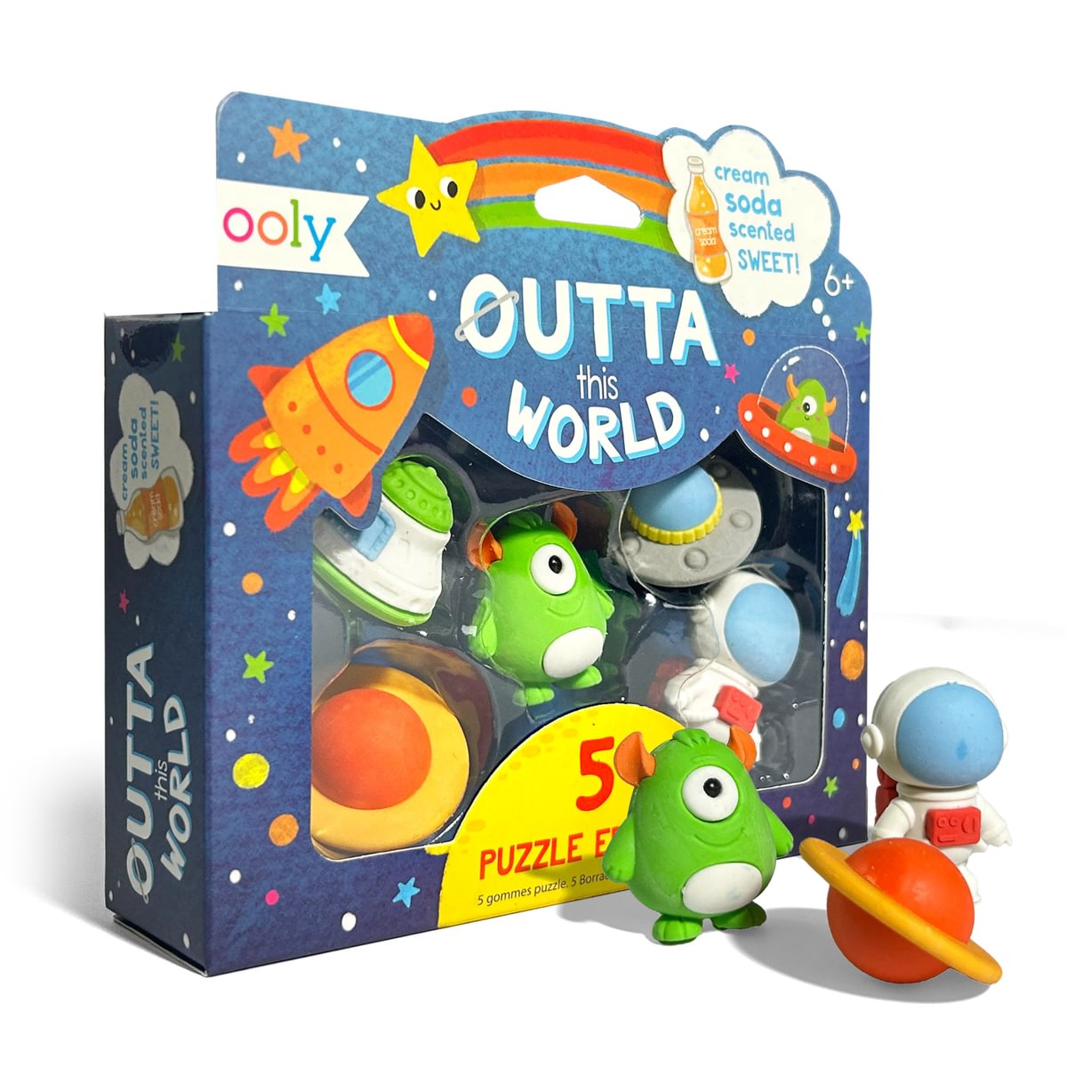 Outta This World Scented Puzzle Erasers - Set of 5
