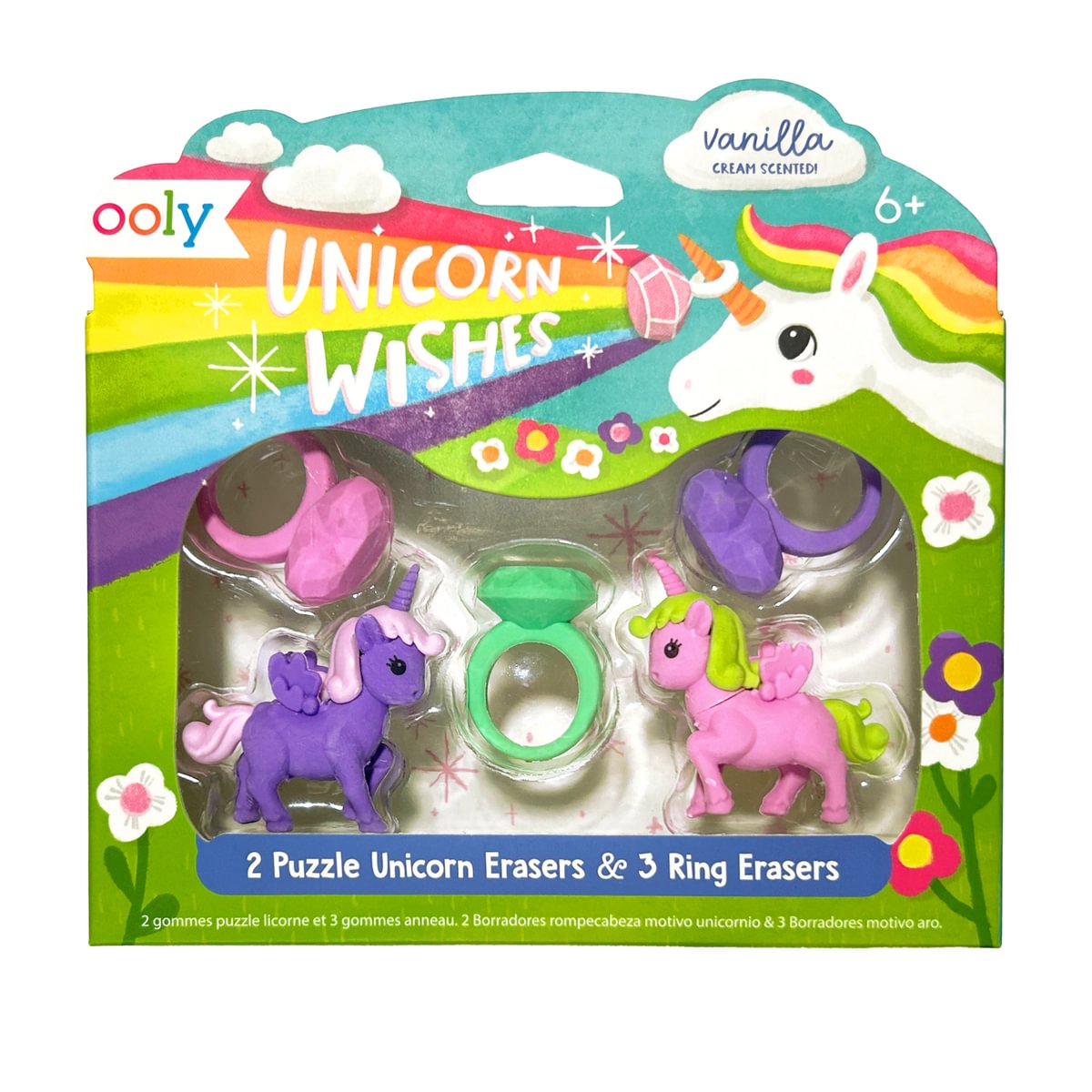 Unicorn Wishes Scented Puzzle Erasers - Set of 5