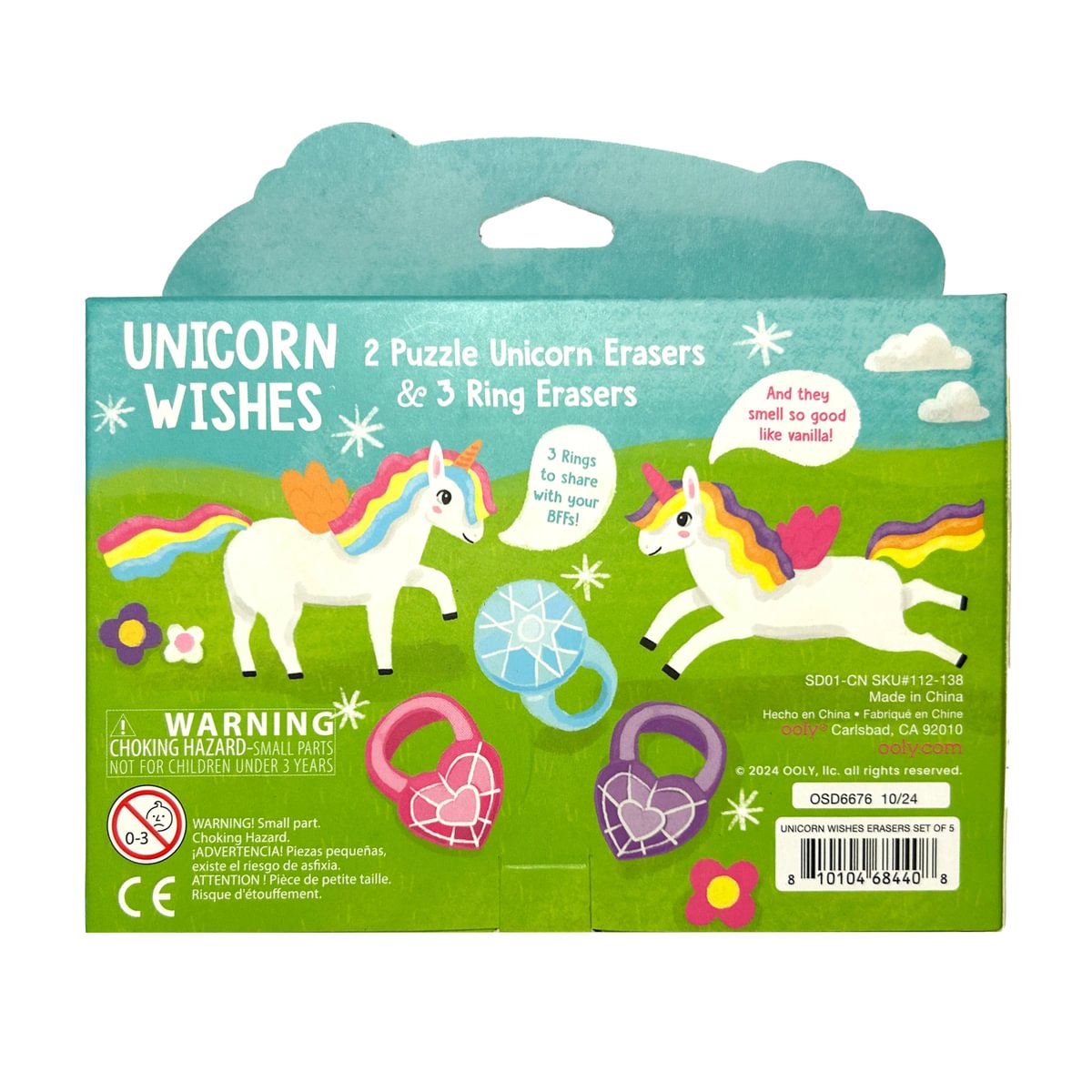 Unicorn Wishes Scented Puzzle Erasers - Set of 5