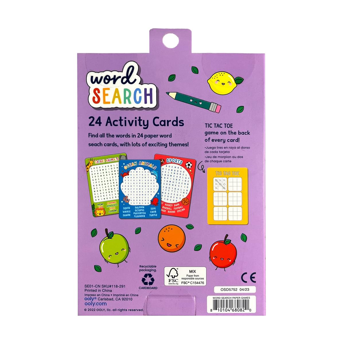 Paper Games Activity Cards - Word Search