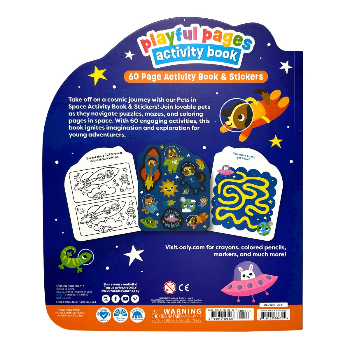 Playful Pages Activity Book - Pets in Space