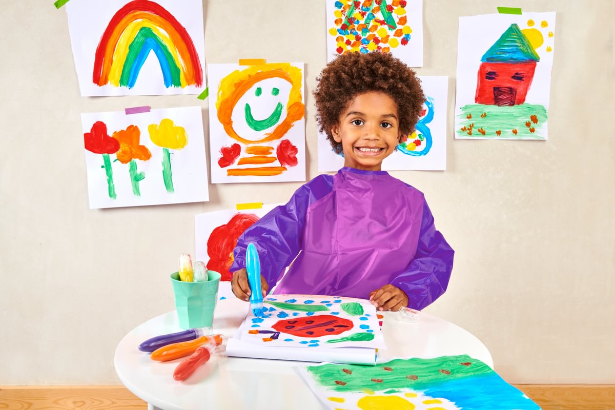 Easy Squeezy Squeezable Poster Paint Brushes - Set of 6