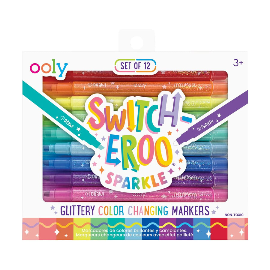 Switcheroo Sparkle Glittery Color Changing Markers - Set of 12