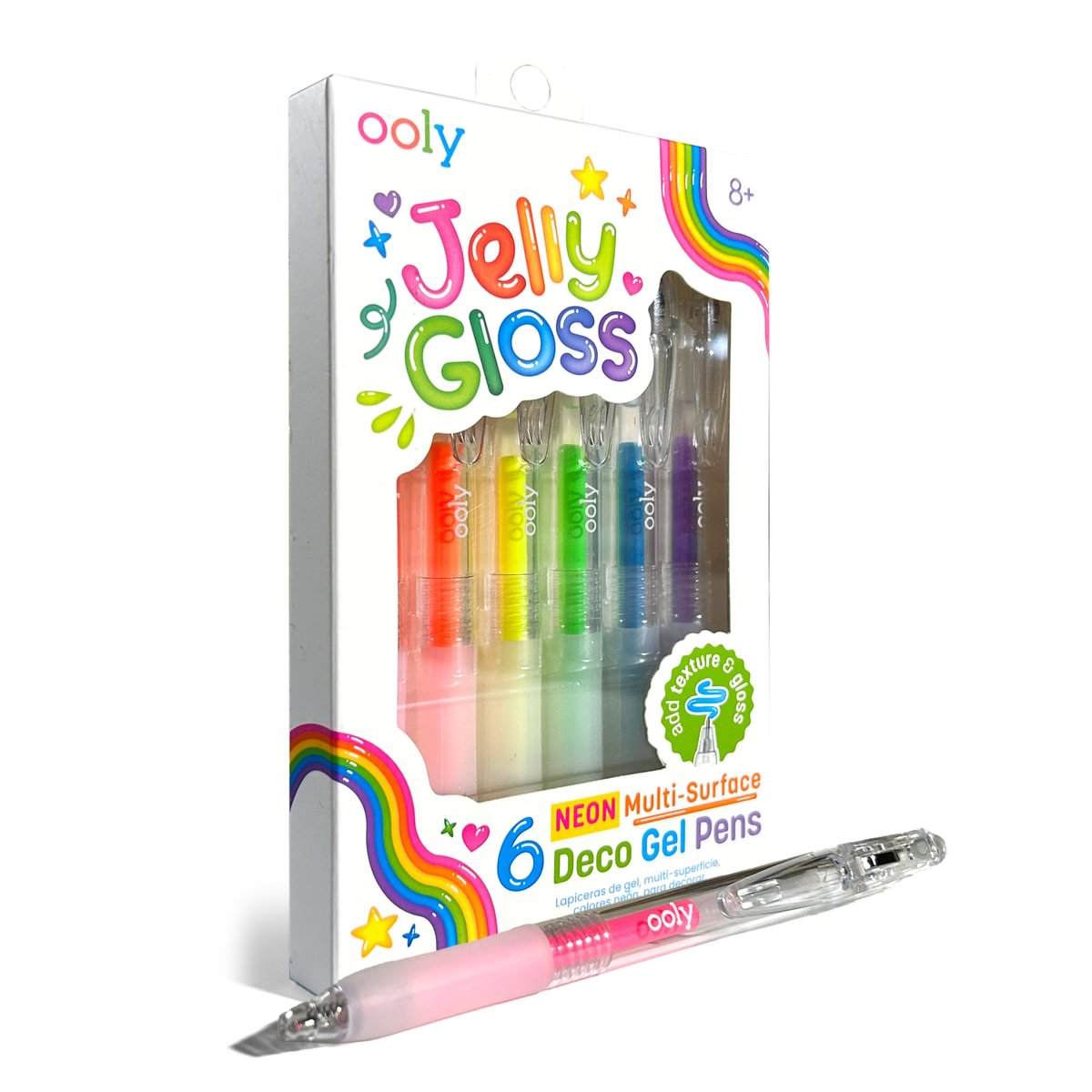 Jelly Gloss Neon Multi-Surface Deco Gel Pens - Set of 6