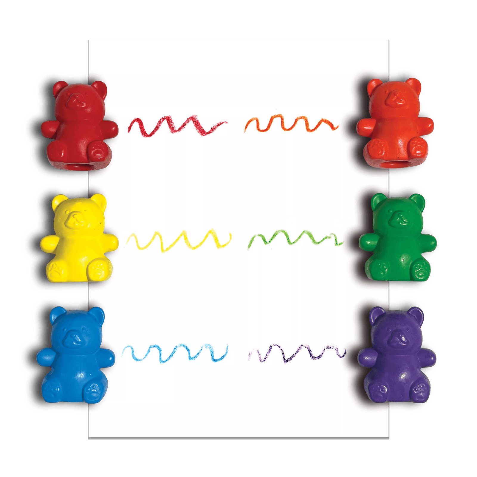 Cuddly Cubs Bear Finger Crayons - Set of 6