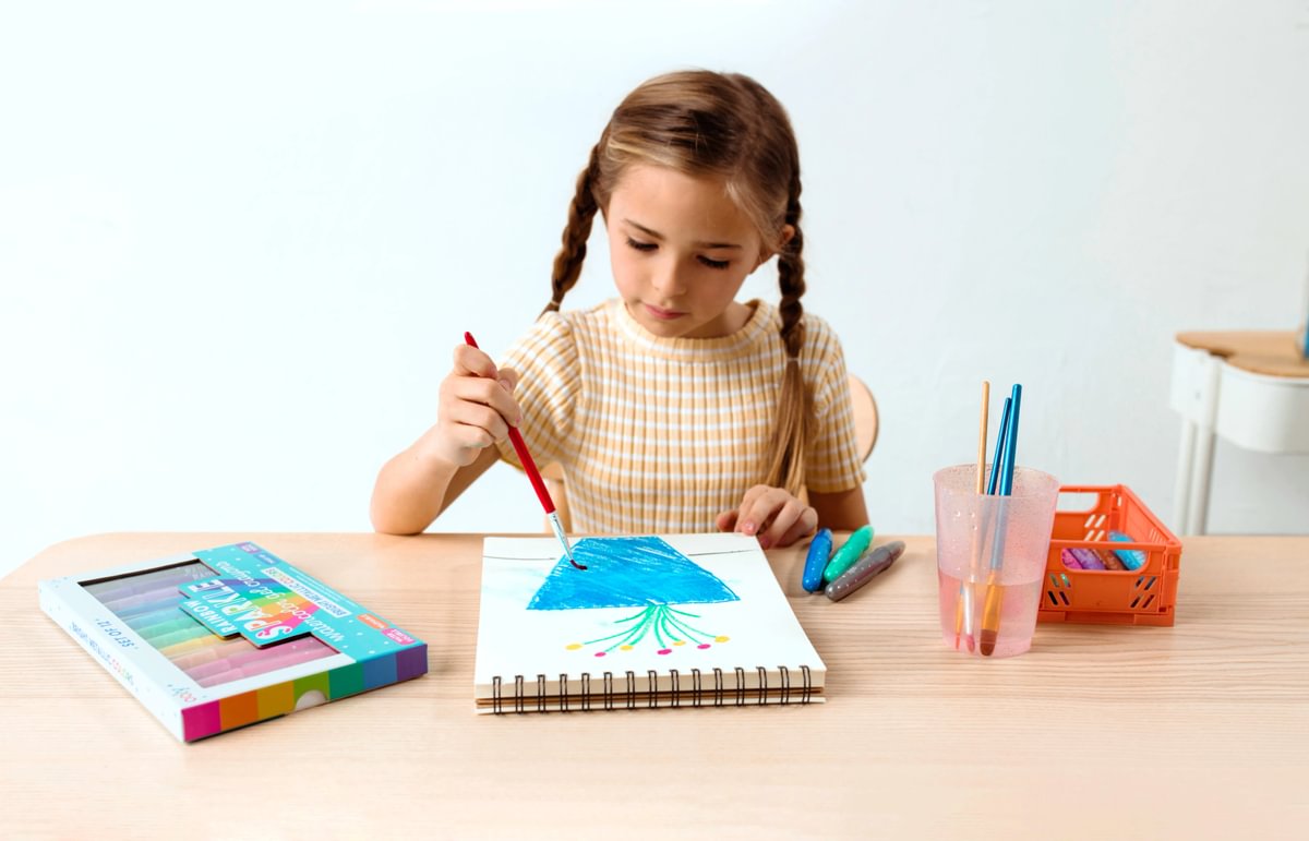 Rainbow Sparkle Metallic Watercolor Gel Crayons - Set of 12