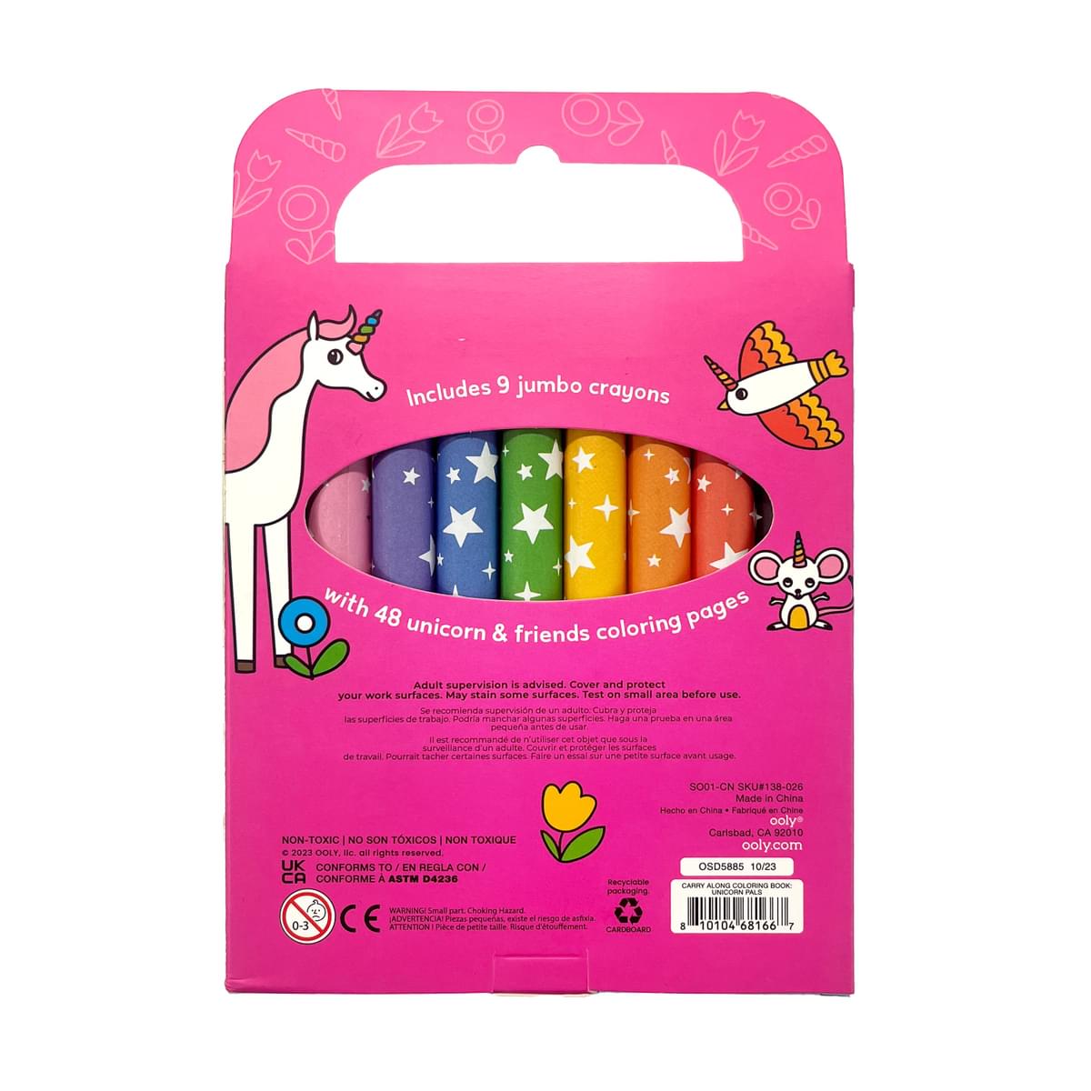 Carry Along Coloring Book Set - Unicorn Pals
