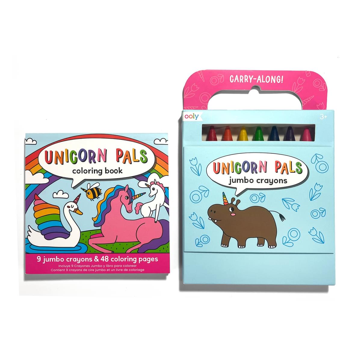 Carry Along Coloring Book Set - Unicorn Pals