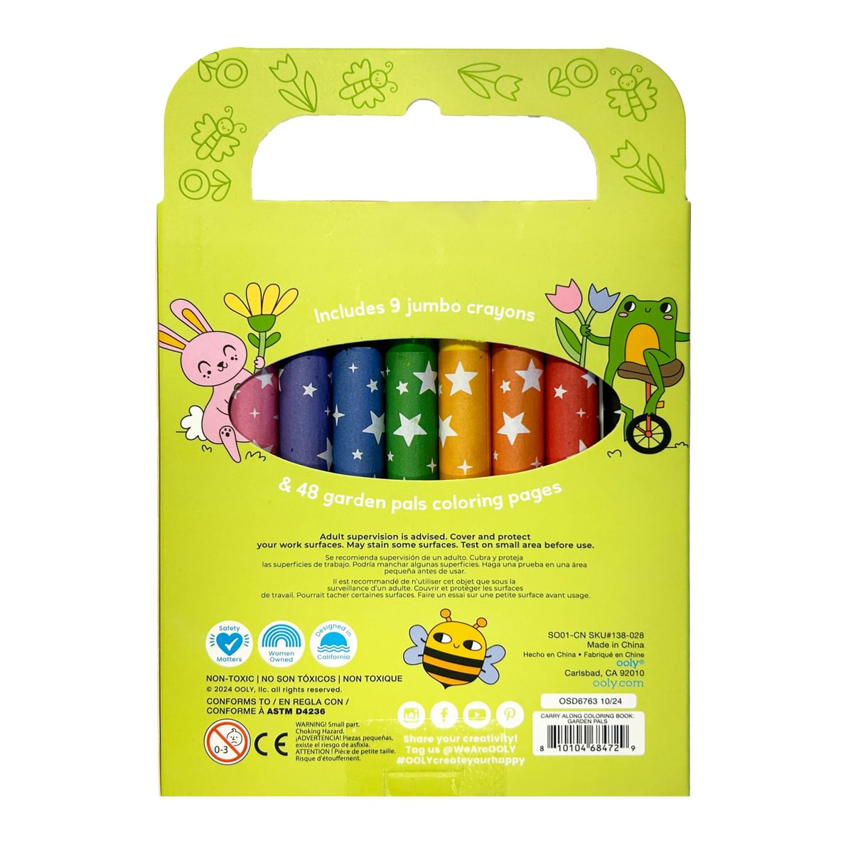Carry Along Coloring Book Set - Garden Pals