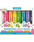 Dot-a-Lot 3D Dimensional Craft Paint - Brights - Set of 8