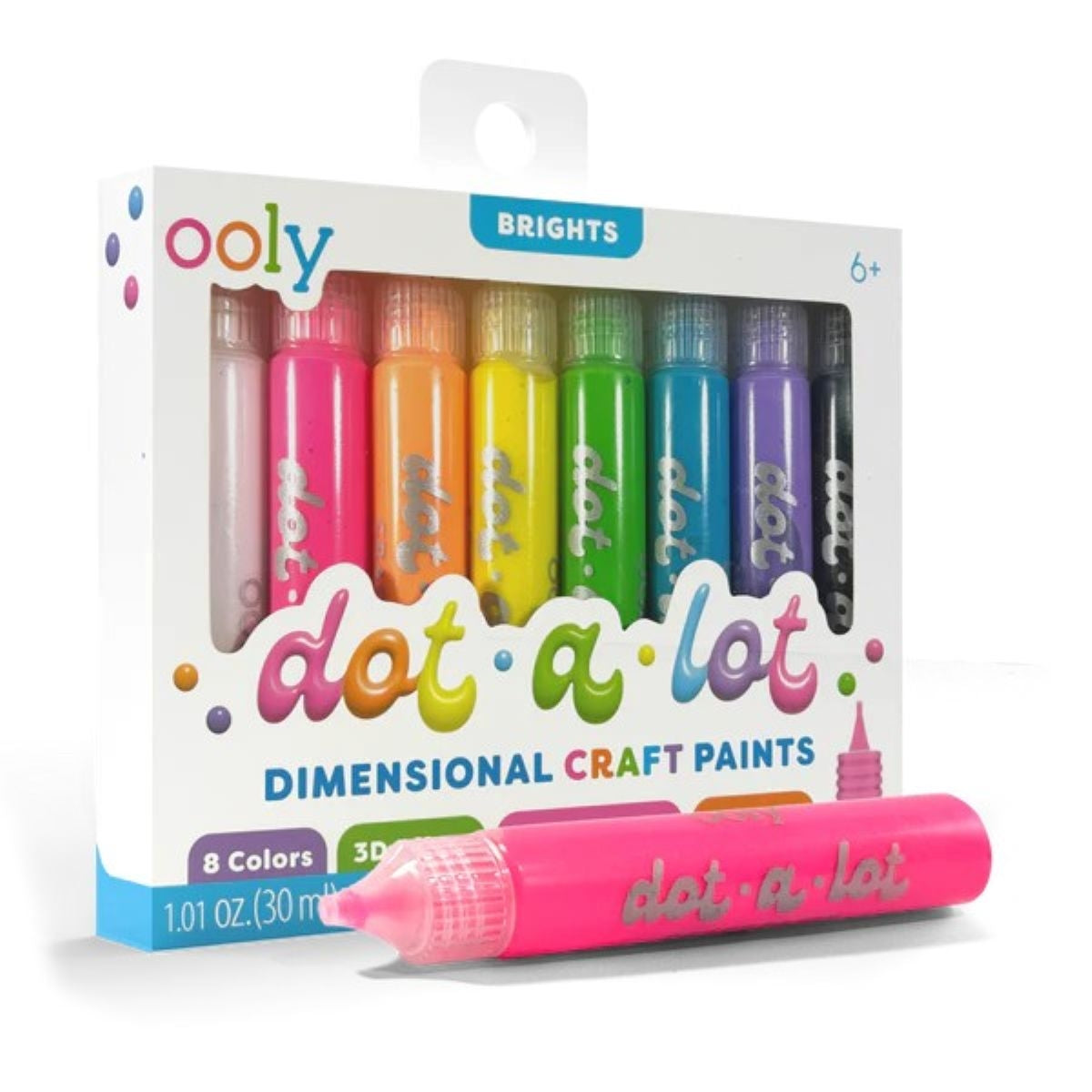 Dot-a-Lot 3D Dimensional Craft Paint - Brights - Set of 8