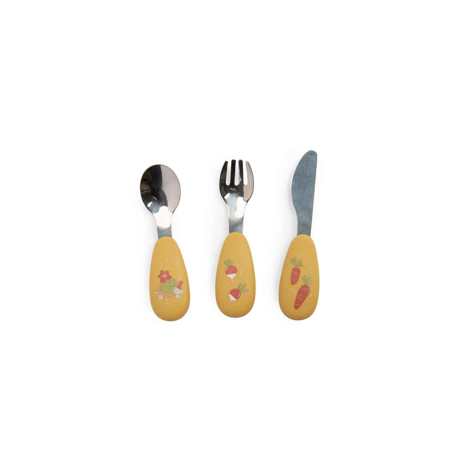 Trois Petits Lapins Silicone & Stainless Steel Cutlery Set