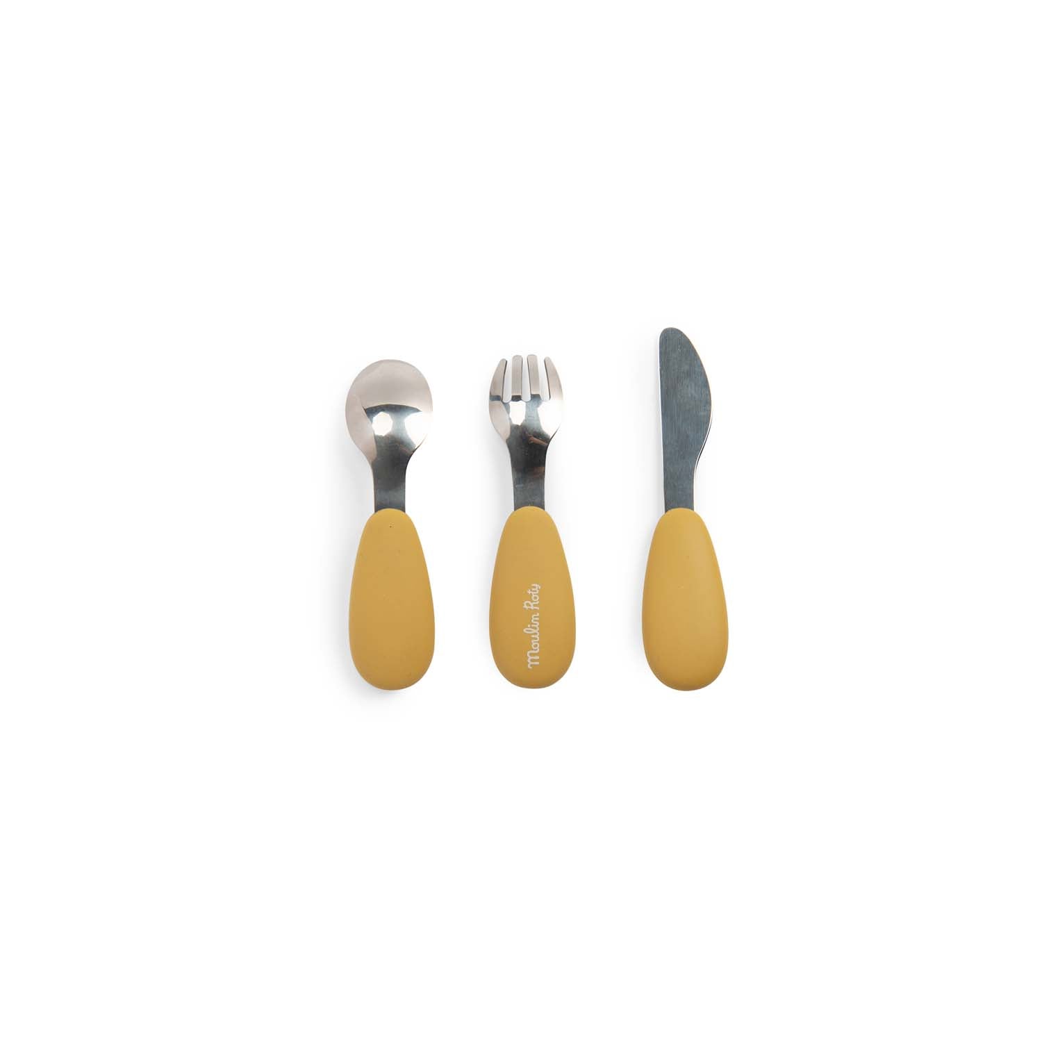 Trois Petits Lapins Silicone & Stainless Steel Cutlery Set