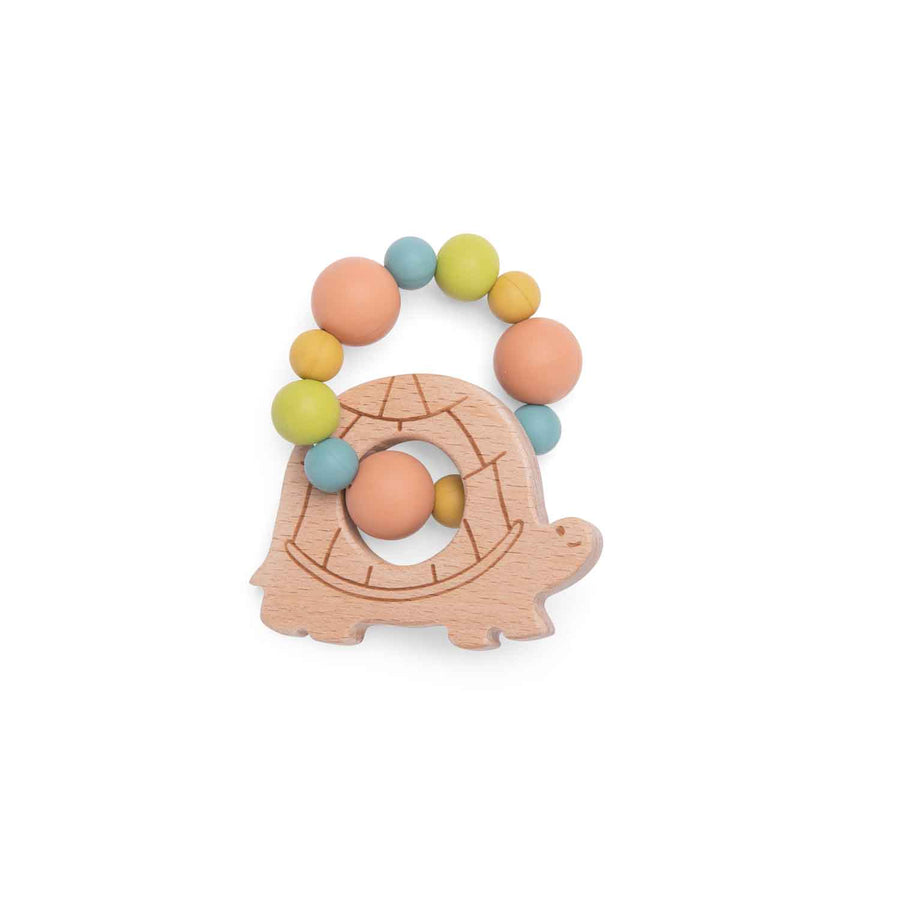 Trois Petits Lapins Turtle Teething Ring Rattle