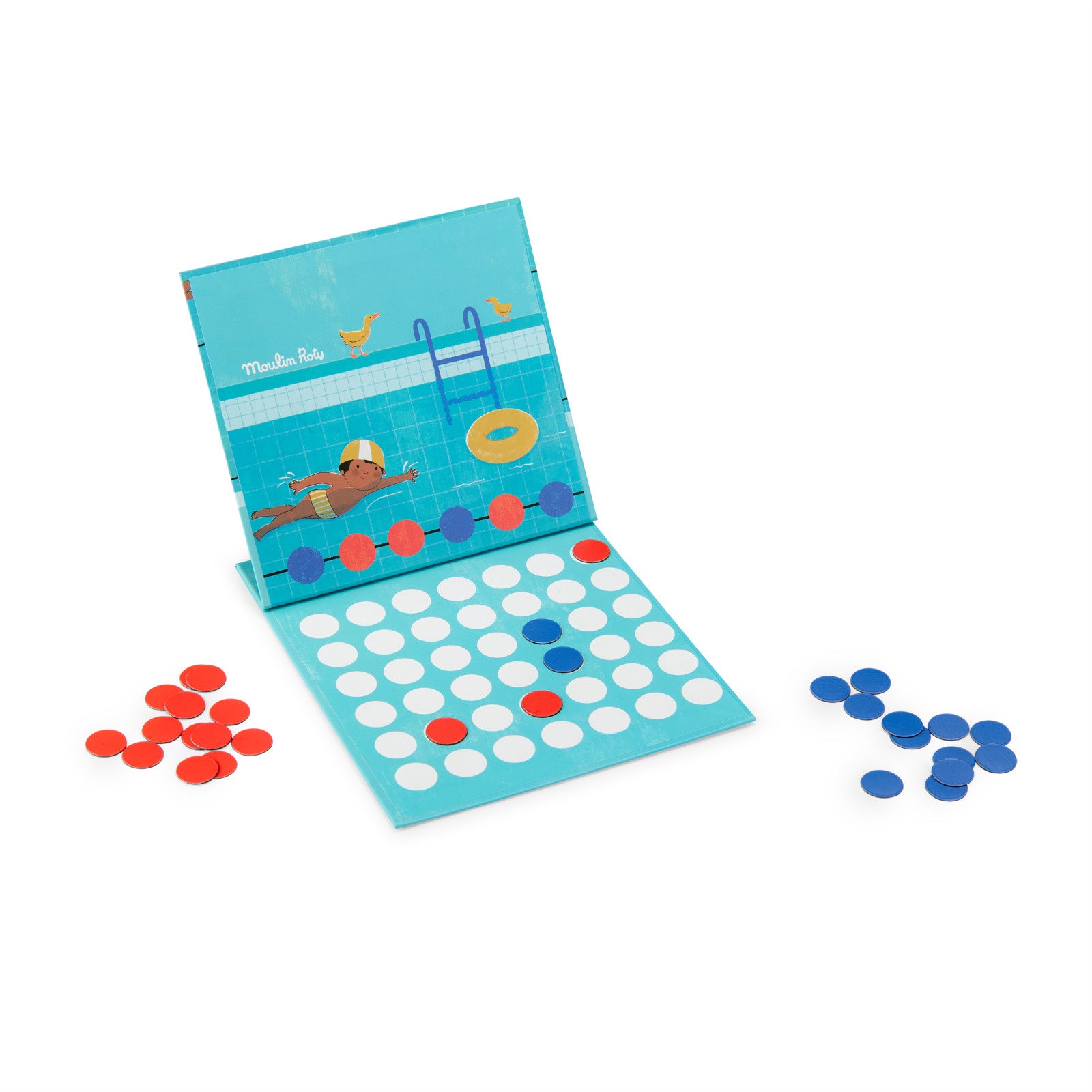 Aujourd'hui C'est Mercredi Magnetic 4-in-a-row Game