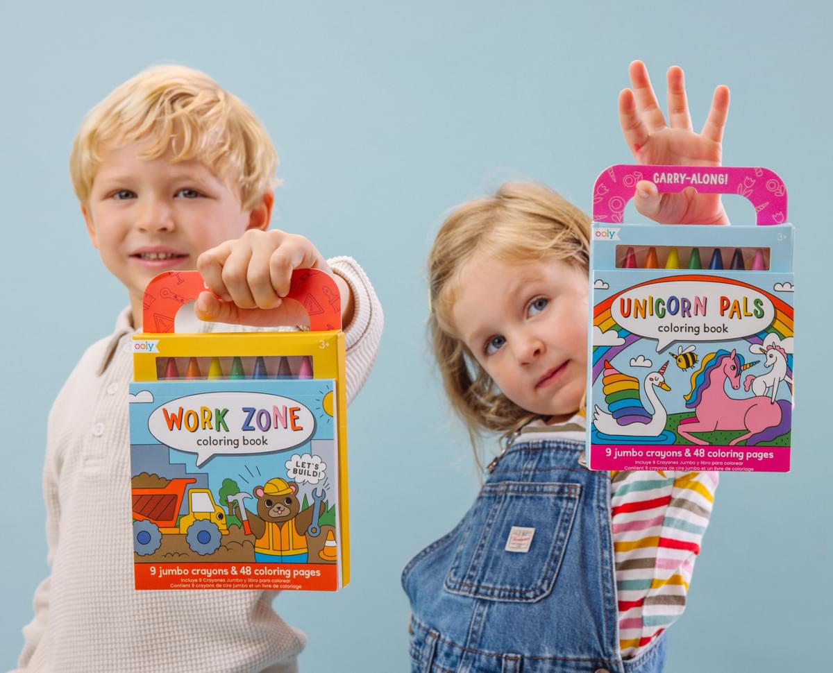 Carry Along Coloring Book Set - Unicorn Pals