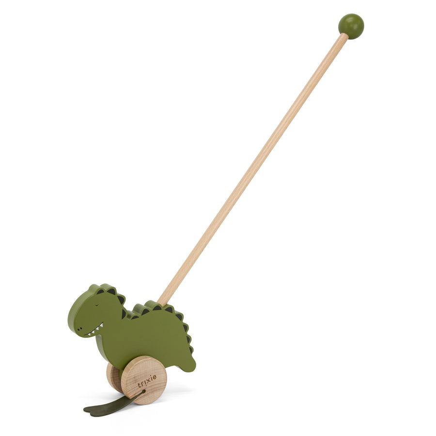 Wooden Push Along Toy - Mr. Dino