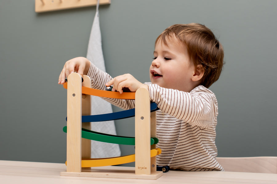 Wooden Ramp with 4 Cars