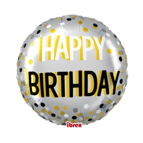 Happy Birthday Confetti Balloon with Helium