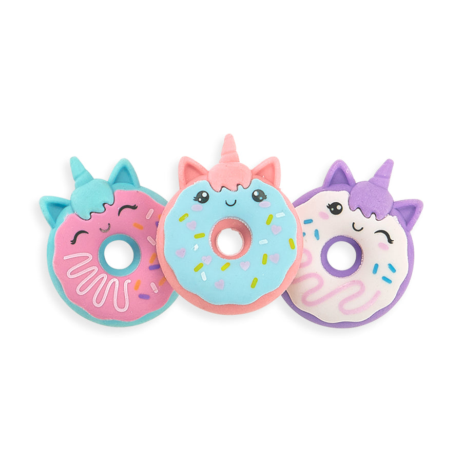 Magic Bakery Unicorn Donuts Scented Erasers - Set of 3