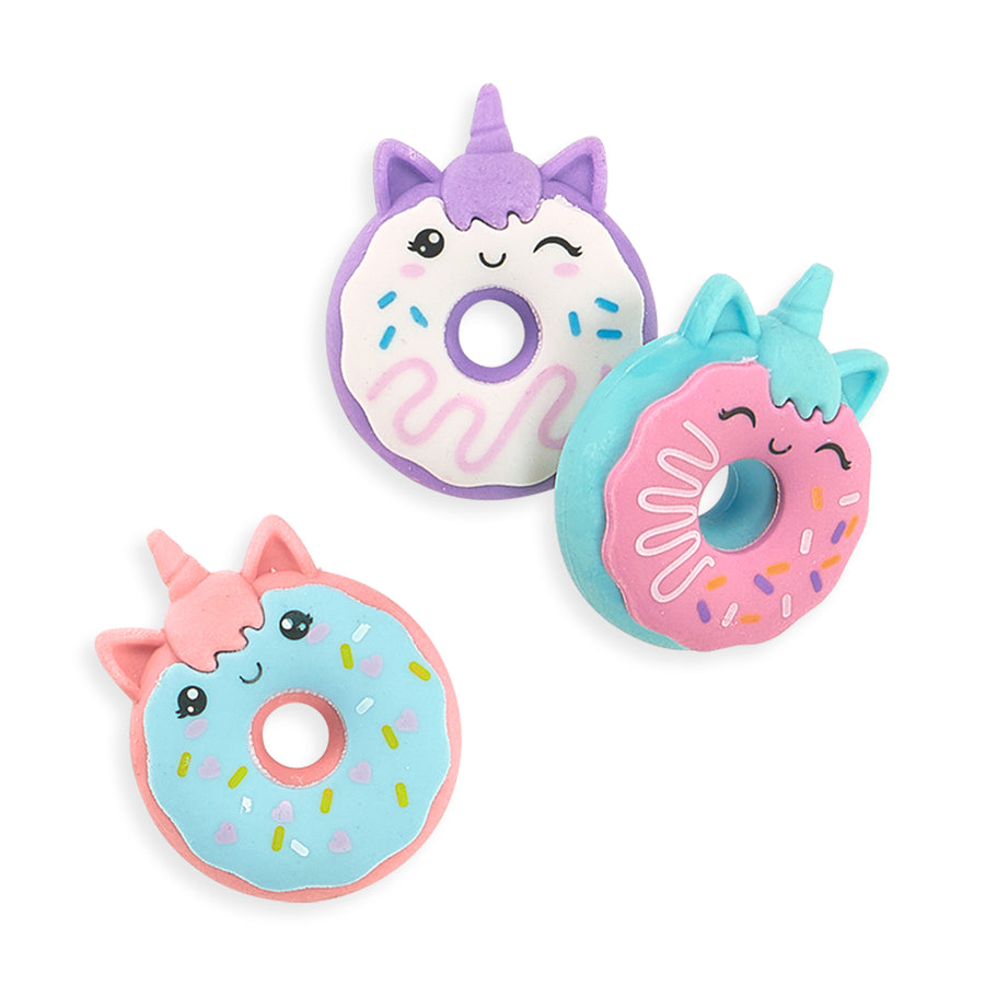 Magic Bakery Unicorn Donuts Scented Erasers - Set of 3