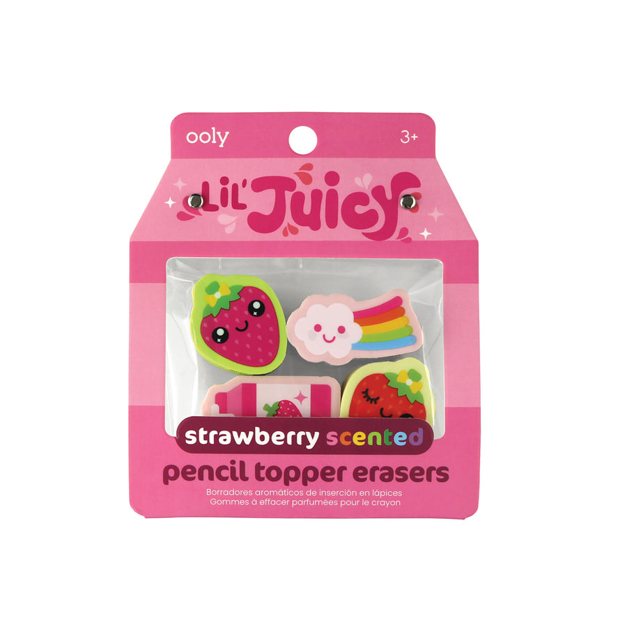 Lil' Juicy Scented Pencil Topper Eraser - Strawberry