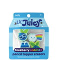 Lil' Juicy Scented Pencil Topper Eraser - Blueberry