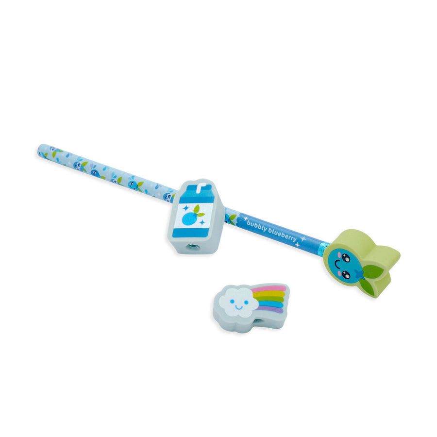 Lil' Juicy Scented Pencil Topper Eraser - Blueberry