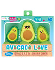 Avocado Love Eraser and Sharpener - Set of 3