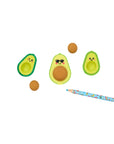 Avocado Love Eraser and Sharpener - Set of 3