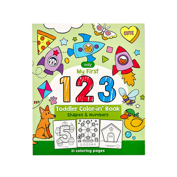 Toddler Colouring Book - 123 Shapes & Numbers