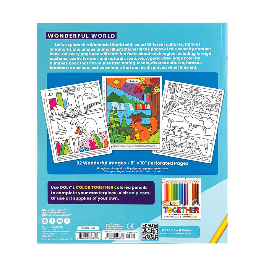 Colour By Numbers Colouring Book - Wonderful World