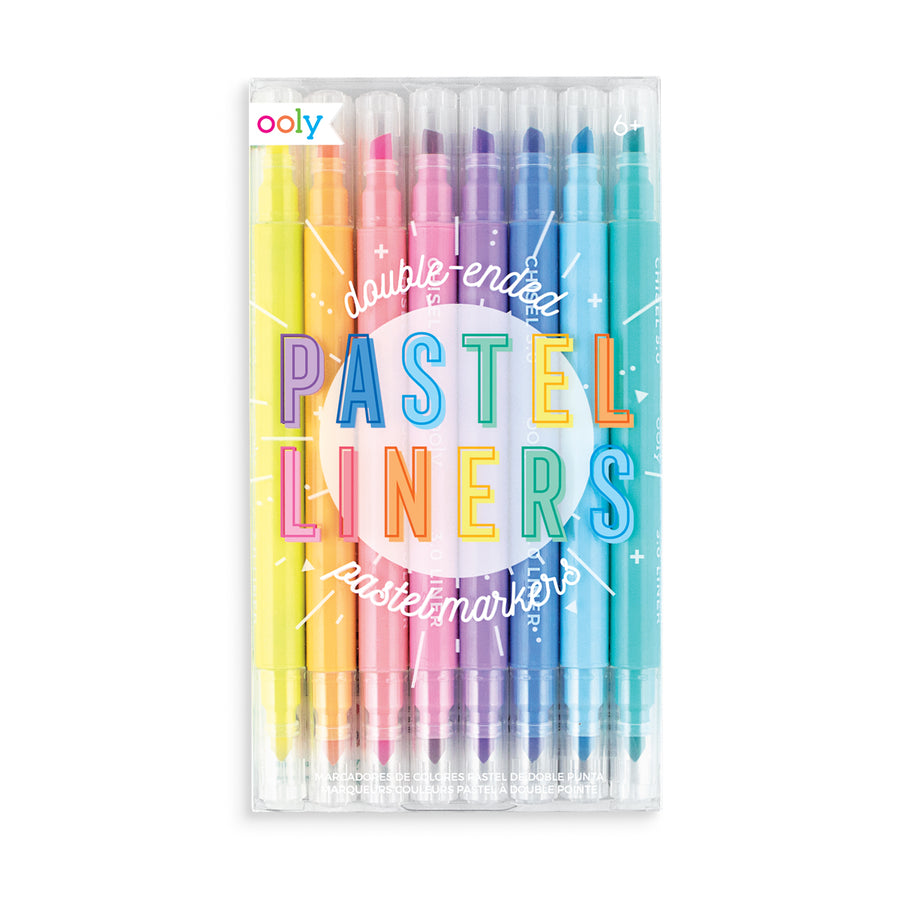 Pastel Liners Double Ended Markers - Set of 8