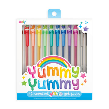 Yummy Yummy Scented Glitter Gel Pens - Set of 12