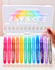 Rainbow Sparkle Watercolor Gel Crayons - Set of 12