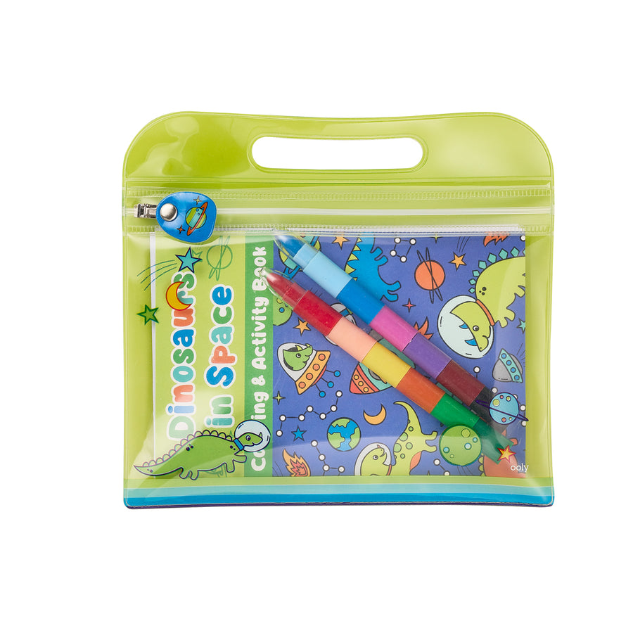 Mini Traveler Colouring & Activity Kit - Dinosaurs in Space
