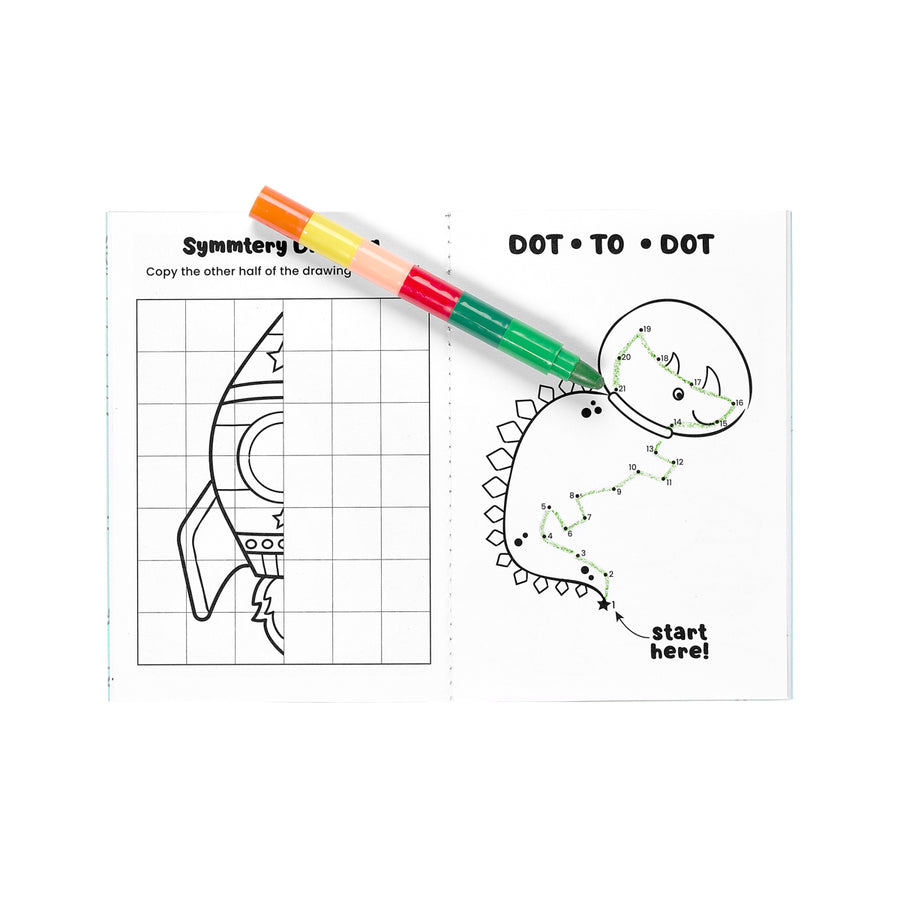 Mini Traveler Colouring & Activity Kit - Dinosaurs in Space