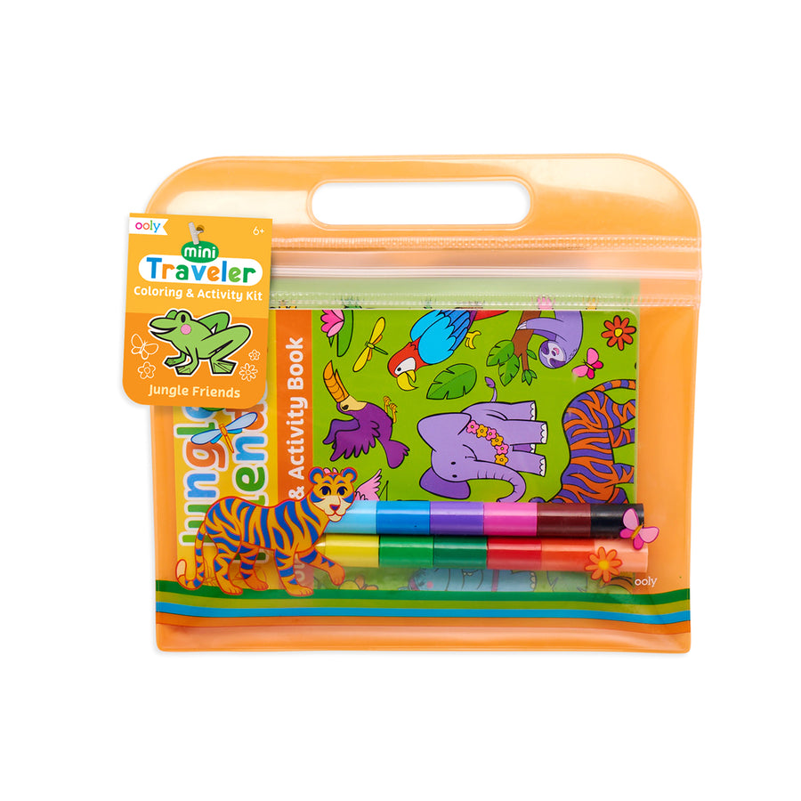 Mini Traveler Colouring & Activity Kit - Jungle Friends