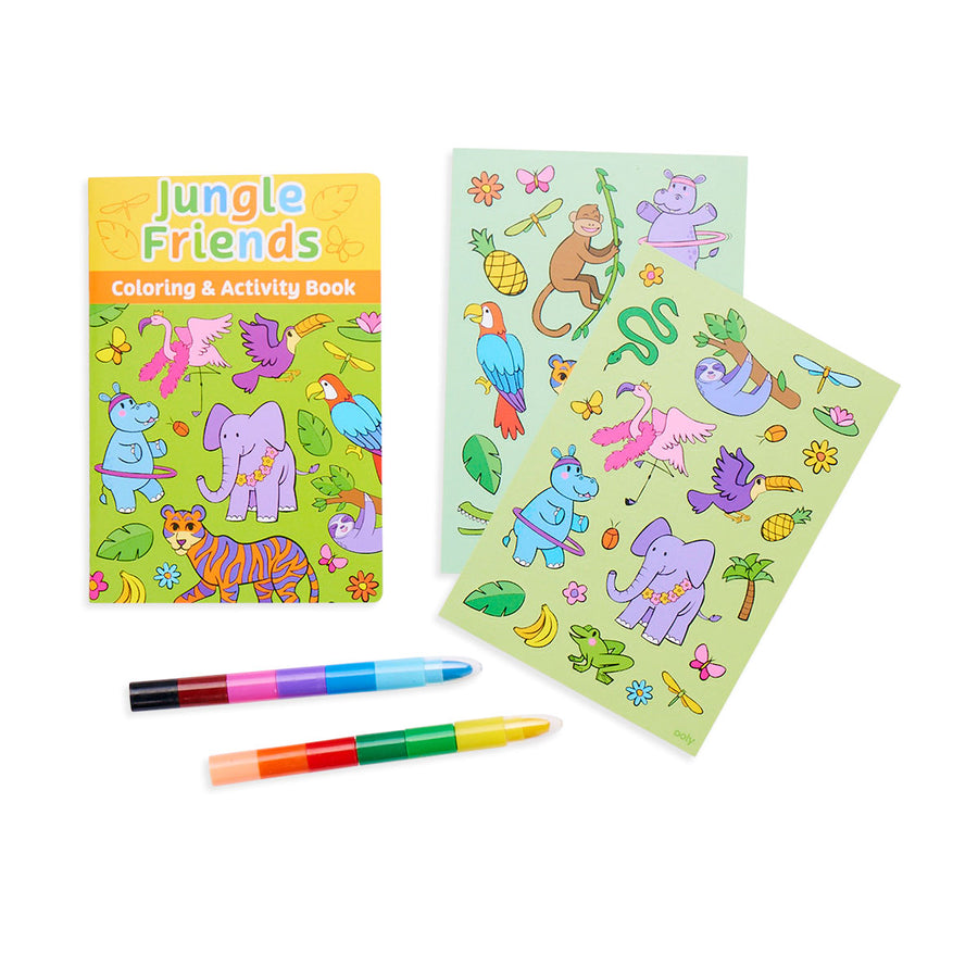 Mini Traveler Colouring & Activity Kit - Jungle Friends