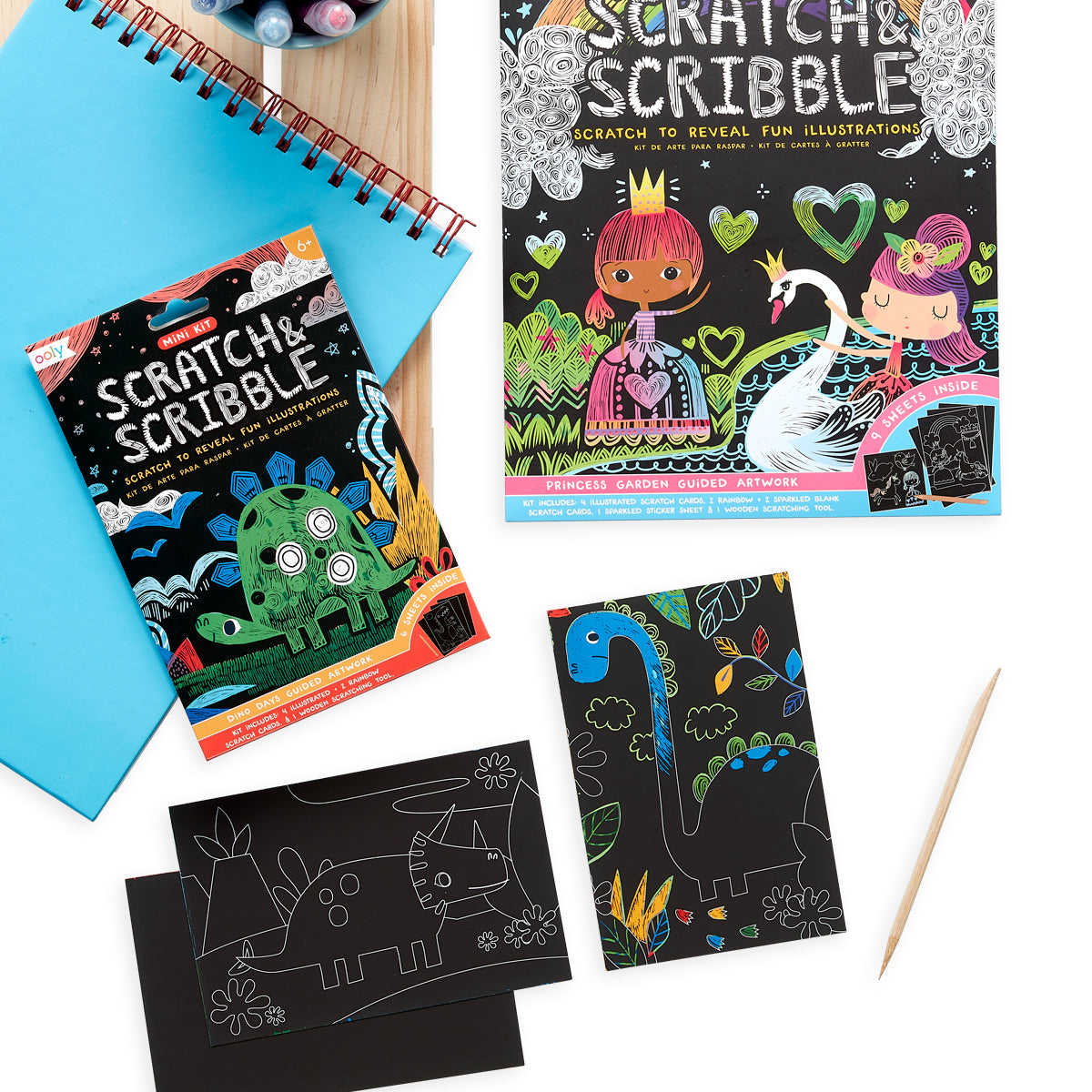 Mini Scratch & Scribble Art Kit - Dinosaur Days