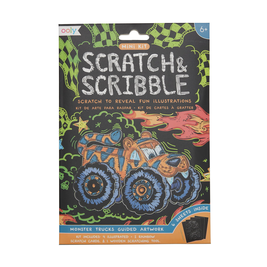 Mini Scratch & Scribble Art Kit - Monster Truck