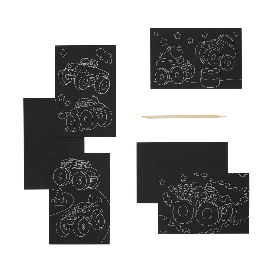 Mini Scratch & Scribble Art Kit - Monster Truck