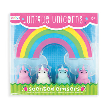 Unique Unicorn Scented Erasers - Set of 5