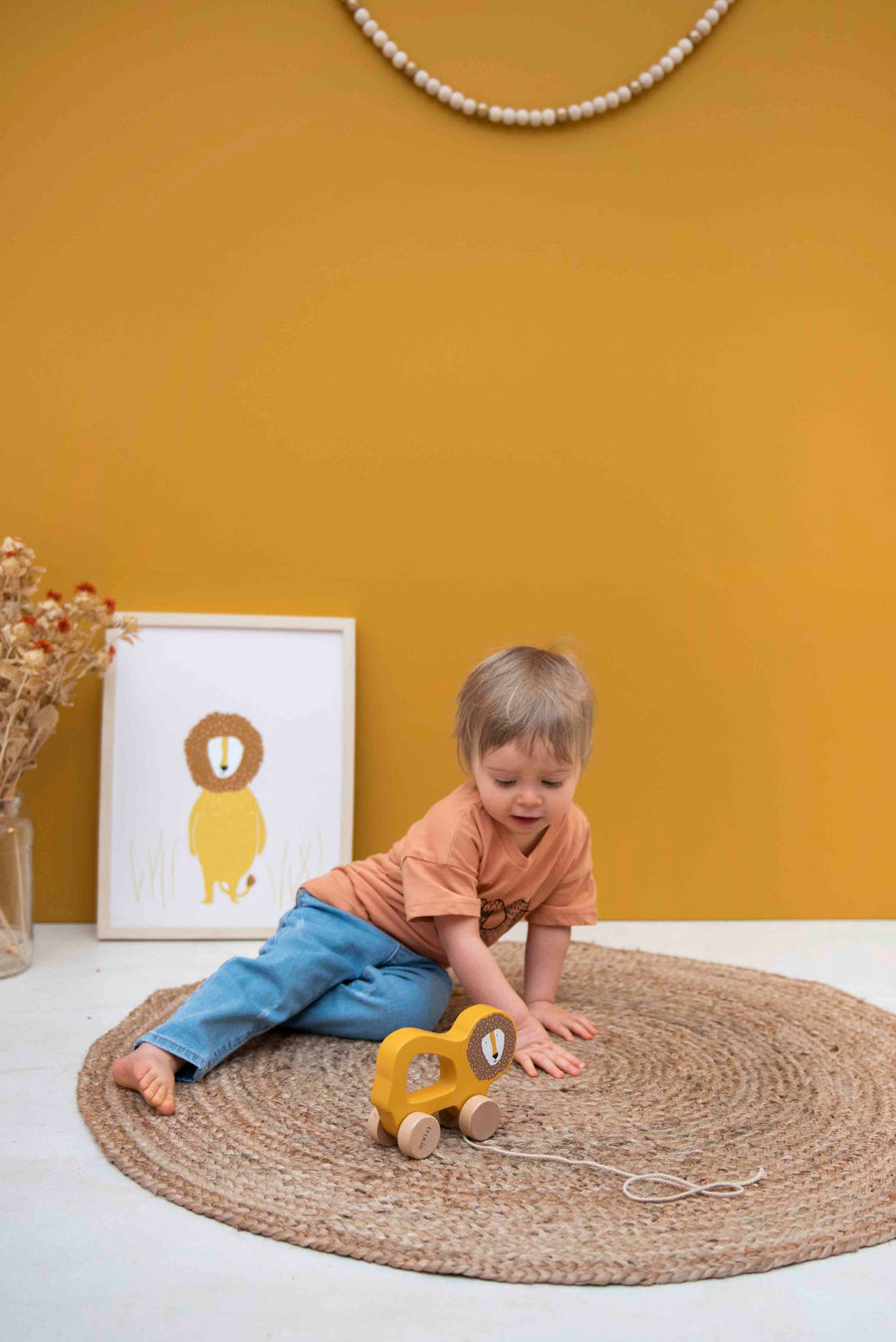 Wooden Pull-along Toy - Mr. Lion
