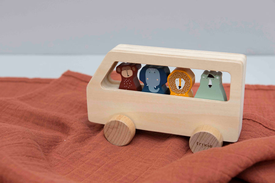 Wooden Animal Bus