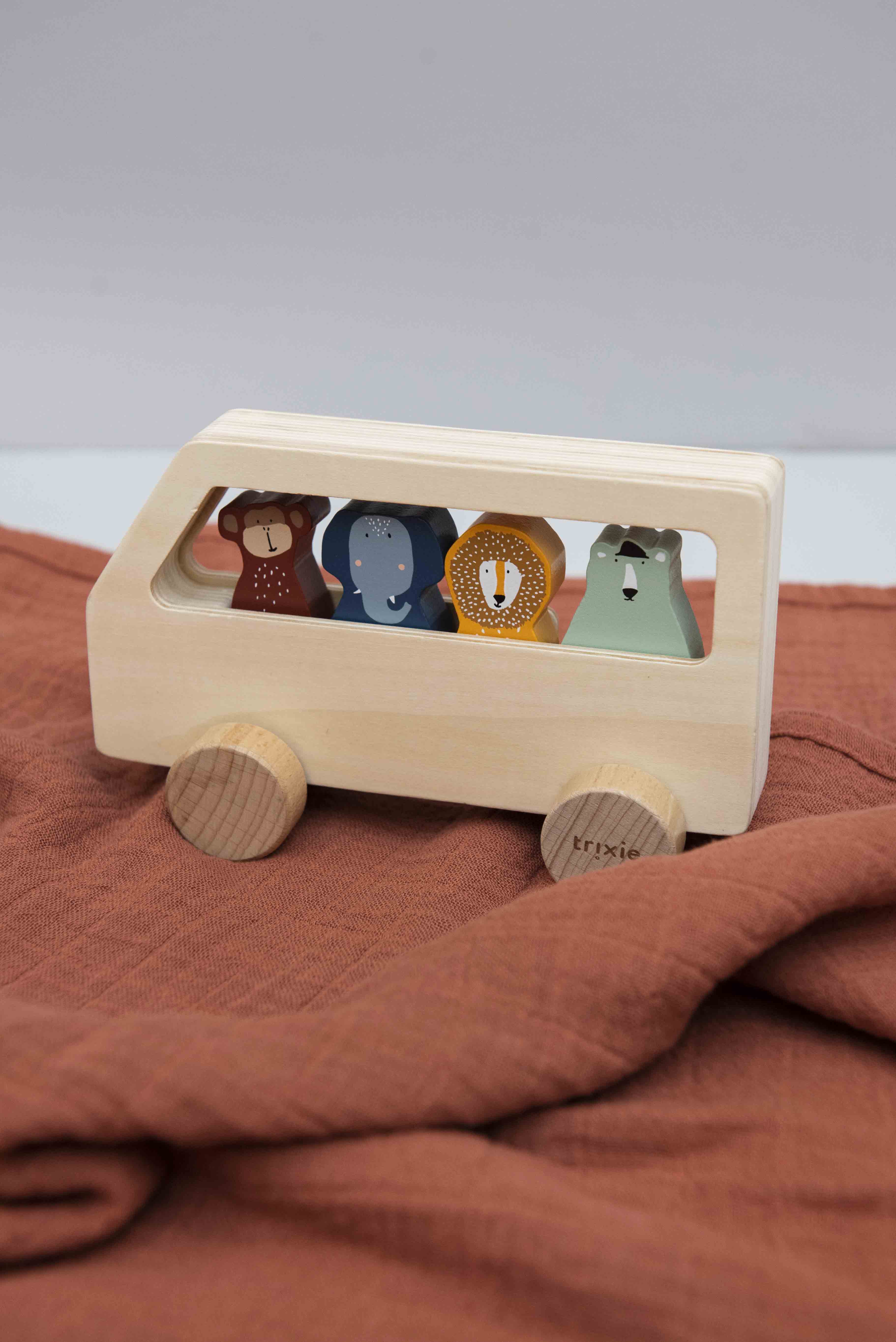 Wooden Animal Bus