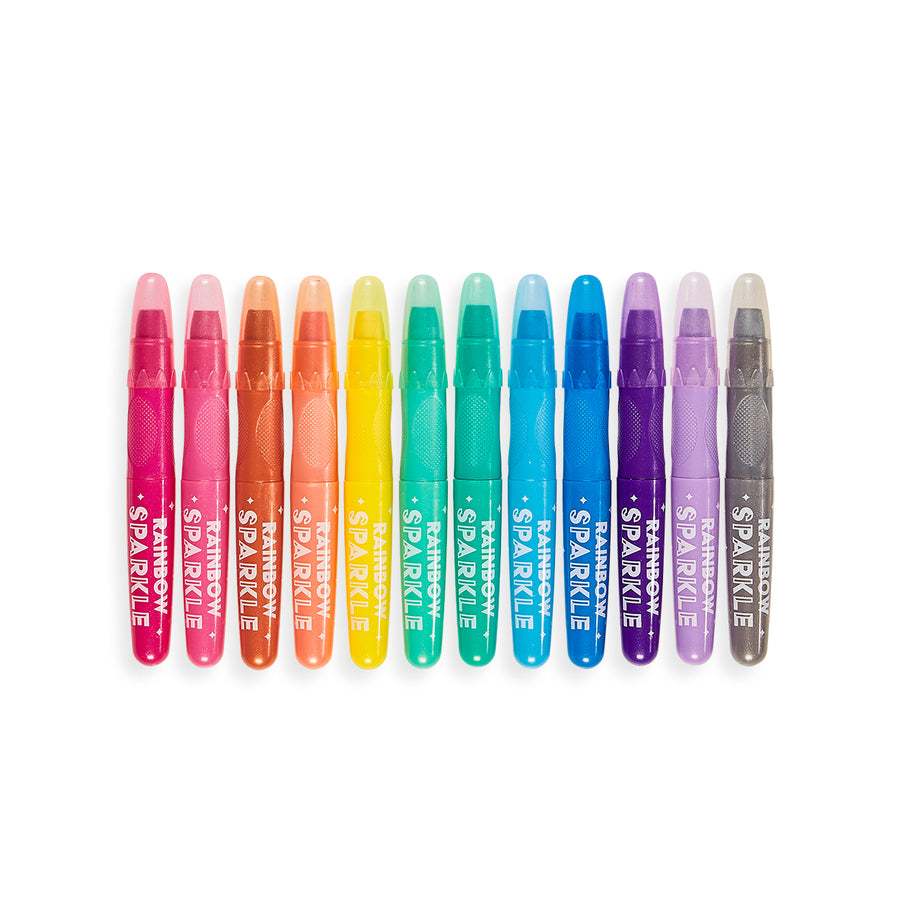 Rainbow Sparkle Watercolor Gel Crayons - Set of 12