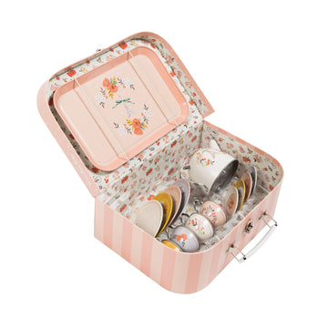 Les Parisiennes Tin Tea Set Suitcase