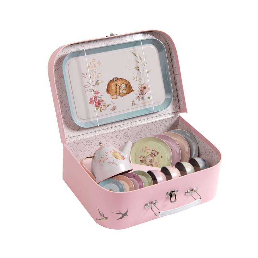 Les Rosalies Tin Tea Set Suitcase